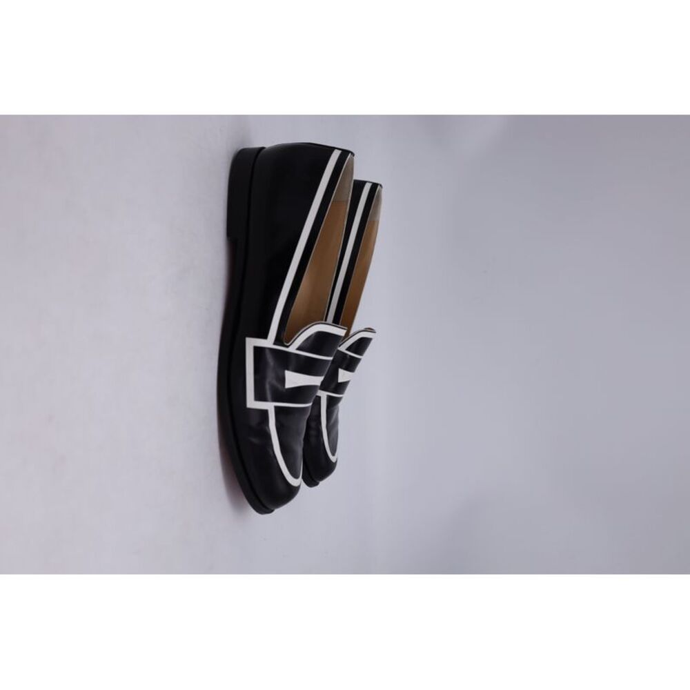 Christian Louboutin Magic Moc Penny Loafers in Black and White Leather - Picture 8 of 10